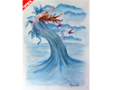 #FA04 - La vague (21 X 28 cm - papier - vendu)
