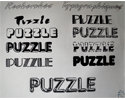 parfum puzzle - rechcherches typographiques